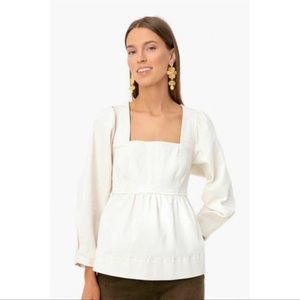 NWT Tuckernuck DO+BE denim peplum top size M